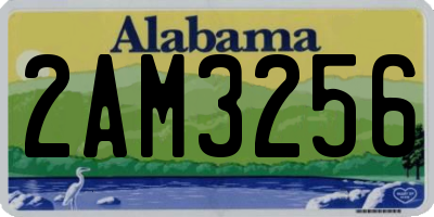 AL license plate 2AM3256