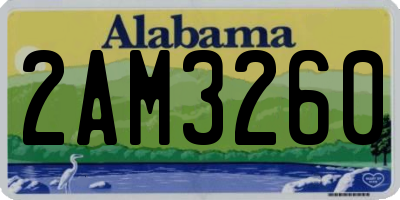 AL license plate 2AM3260