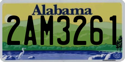 AL license plate 2AM3261