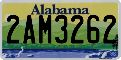 AL license plate 2AM3262