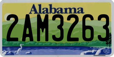 AL license plate 2AM3263