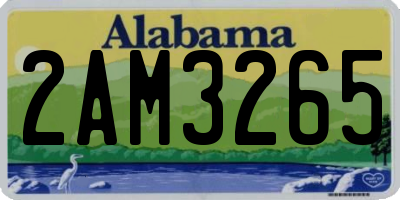 AL license plate 2AM3265