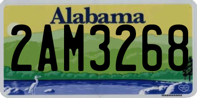AL license plate 2AM3268