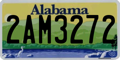 AL license plate 2AM3272