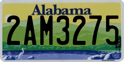 AL license plate 2AM3275
