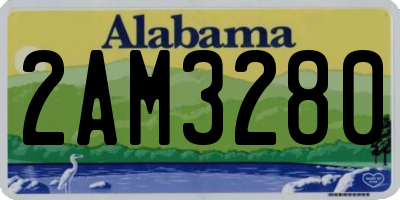 AL license plate 2AM3280
