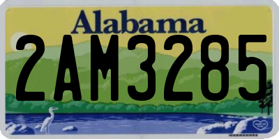 AL license plate 2AM3285