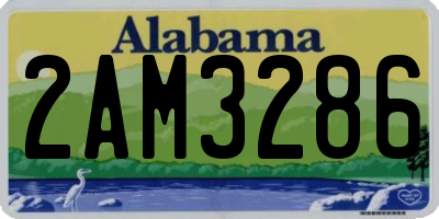 AL license plate 2AM3286