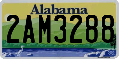 AL license plate 2AM3288