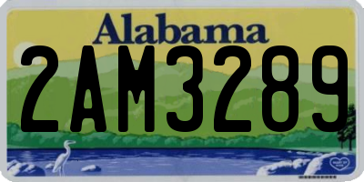 AL license plate 2AM3289