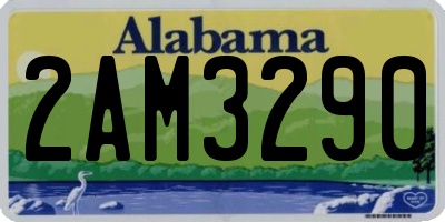 AL license plate 2AM3290