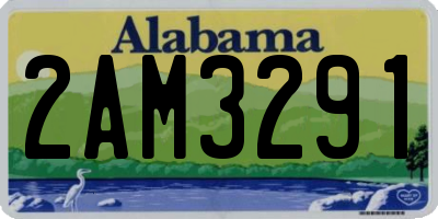 AL license plate 2AM3291