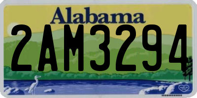 AL license plate 2AM3294