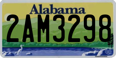 AL license plate 2AM3298