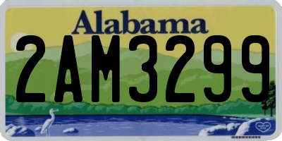 AL license plate 2AM3299