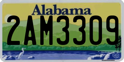 AL license plate 2AM3309