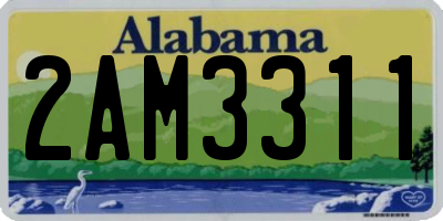 AL license plate 2AM3311
