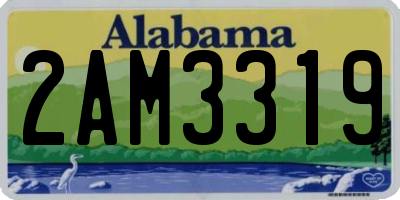 AL license plate 2AM3319