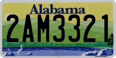 AL license plate 2AM3321