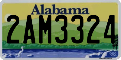 AL license plate 2AM3324