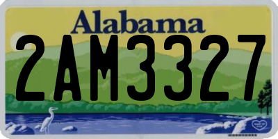 AL license plate 2AM3327