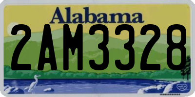AL license plate 2AM3328