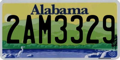 AL license plate 2AM3329