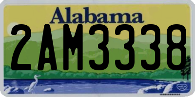 AL license plate 2AM3338