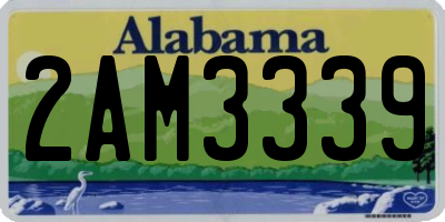 AL license plate 2AM3339