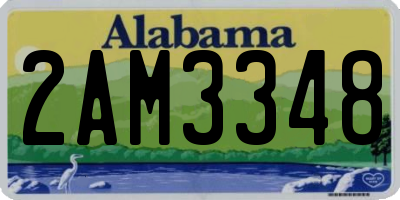 AL license plate 2AM3348