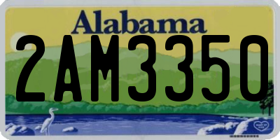 AL license plate 2AM3350