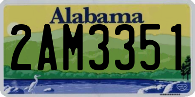 AL license plate 2AM3351