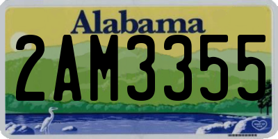 AL license plate 2AM3355