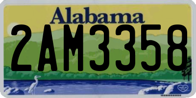 AL license plate 2AM3358
