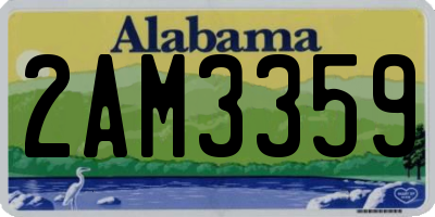 AL license plate 2AM3359