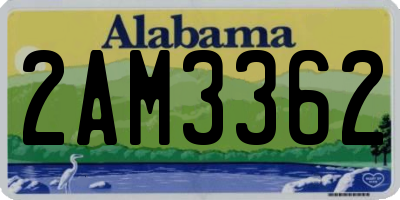 AL license plate 2AM3362