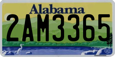 AL license plate 2AM3365