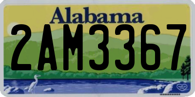AL license plate 2AM3367