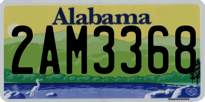AL license plate 2AM3368