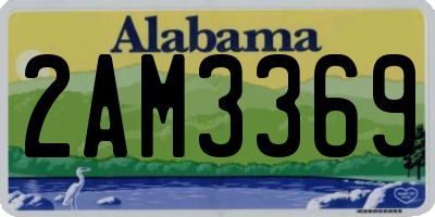 AL license plate 2AM3369