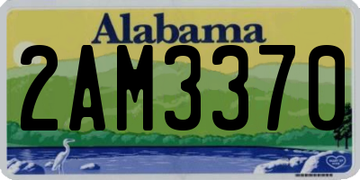 AL license plate 2AM3370