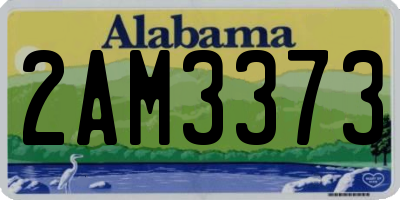 AL license plate 2AM3373