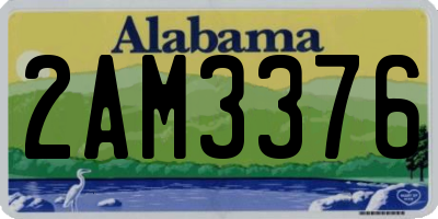 AL license plate 2AM3376