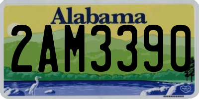 AL license plate 2AM3390