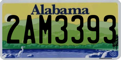 AL license plate 2AM3393