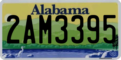 AL license plate 2AM3395