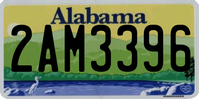 AL license plate 2AM3396