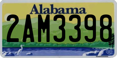 AL license plate 2AM3398