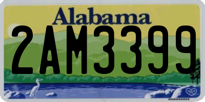 AL license plate 2AM3399