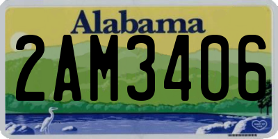 AL license plate 2AM3406